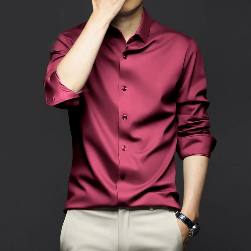 Dress Shirt Non-Iron - Baju Pria besar 5XL, Baju Pria