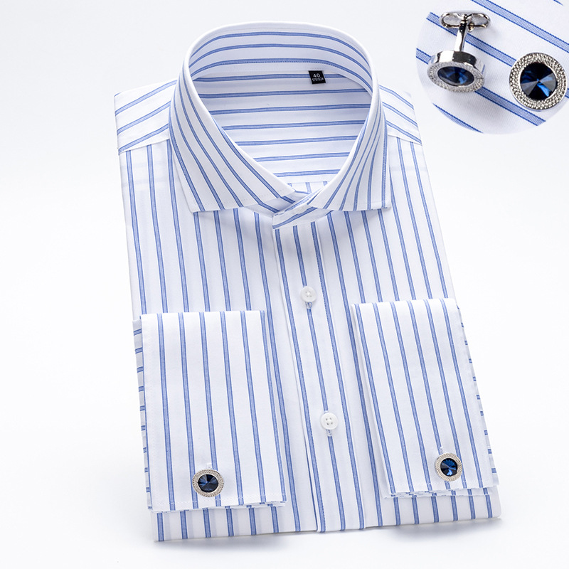 Dress Shirt Non-Iron - Kemeja Manset Prancis Katun Pria Kerah