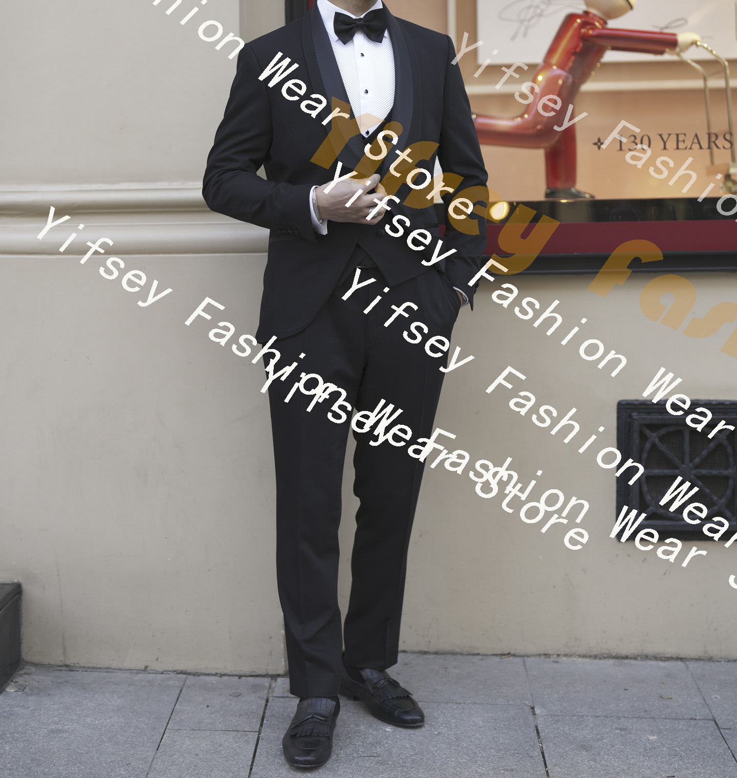 Slim Fit Blazer Men - Setelan Jas Pria Lengkap Kerah Shawl
