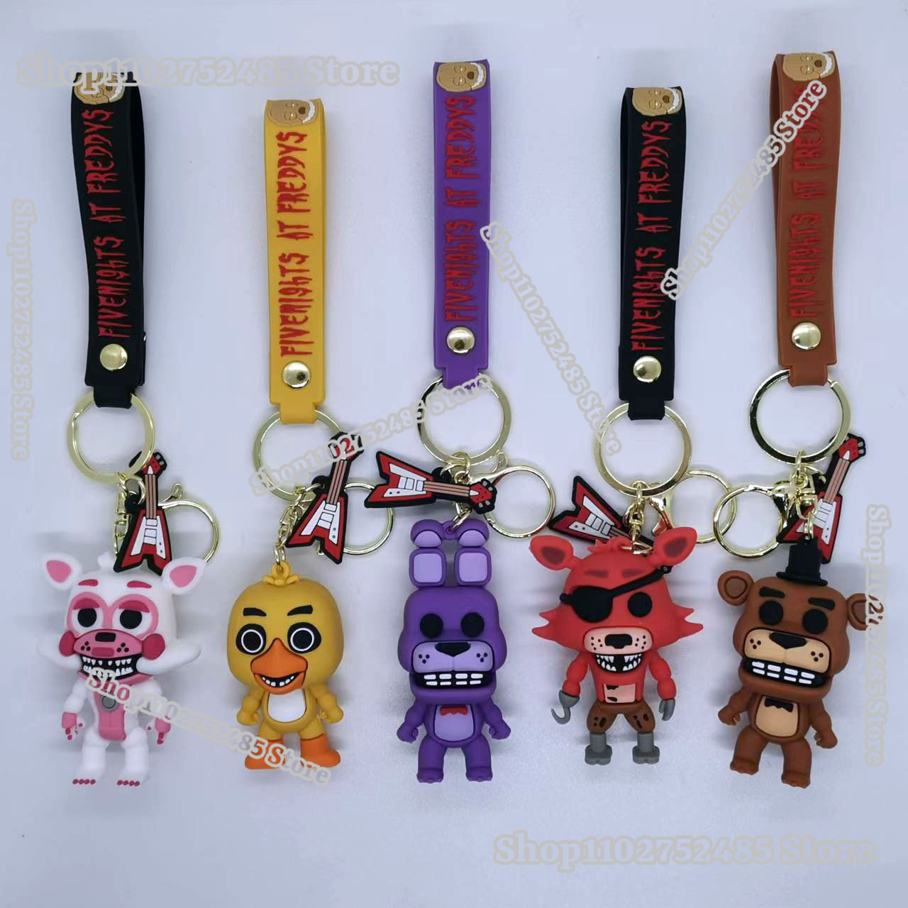 Men Fashion Key - 5pcs Gantungan Kunci Figur Anime FNAF
