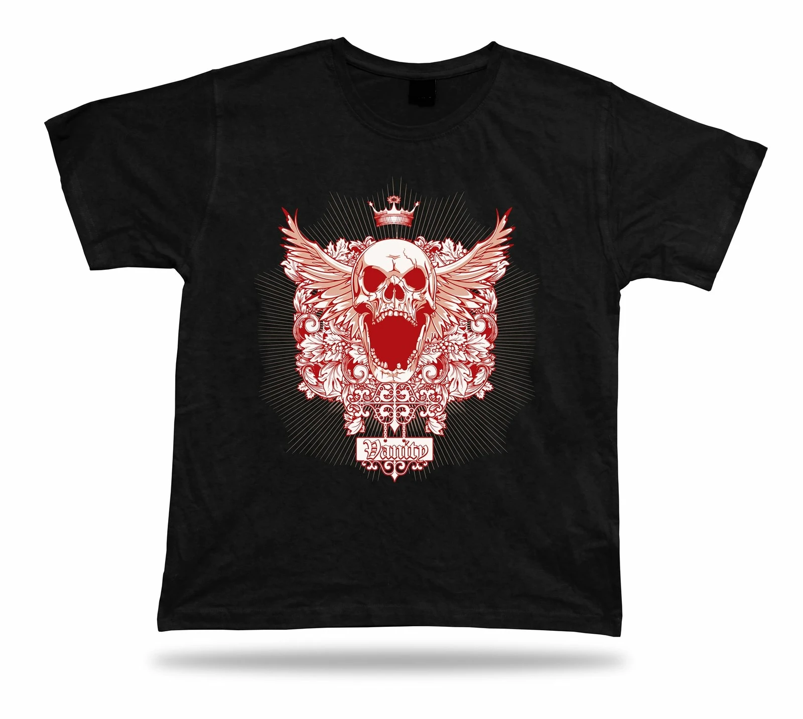 Men Fashion King - Kaos Uniseks King of Roar Skulls