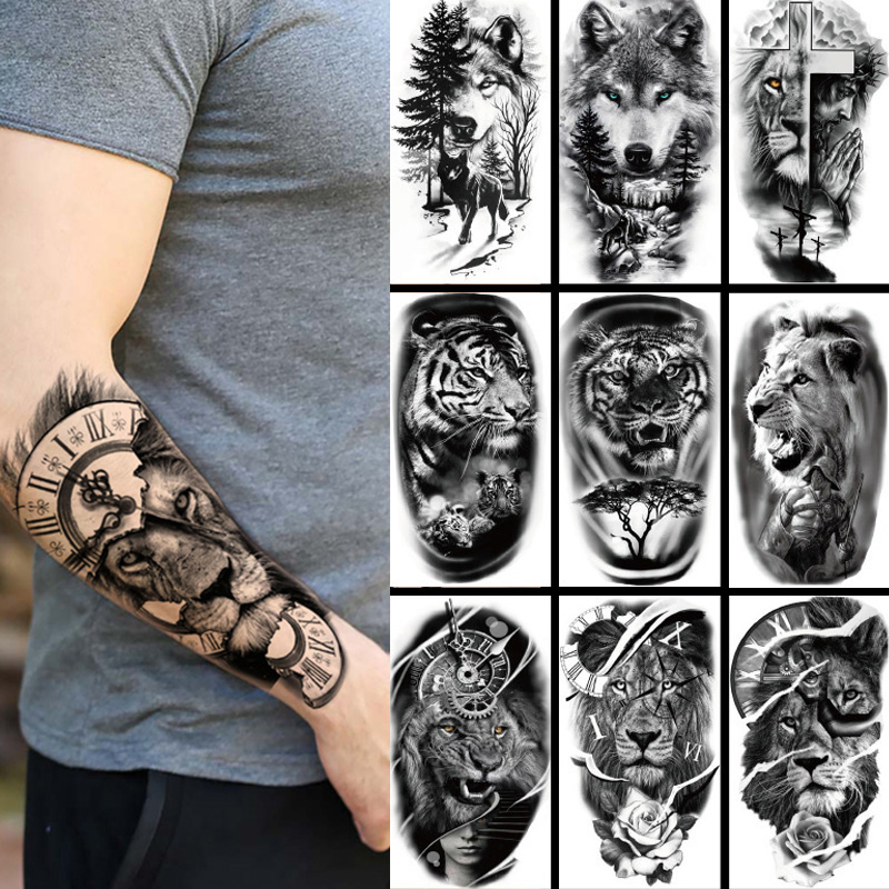 Men Fashion King - Stiker Tato Sementara Tahan Air Hutan