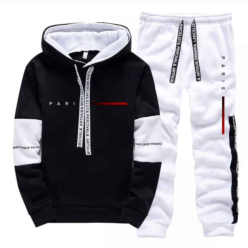 Men'S Fashion Hoodie - Set Hoodie Fashion Paris Streetwear Pria,