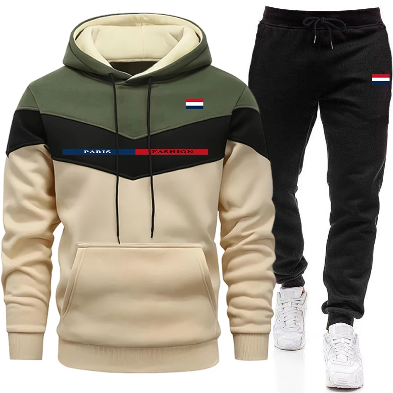 Men'S Fashion Hoodie - Setelan Olahraga Kasual Harian Musim Gugur