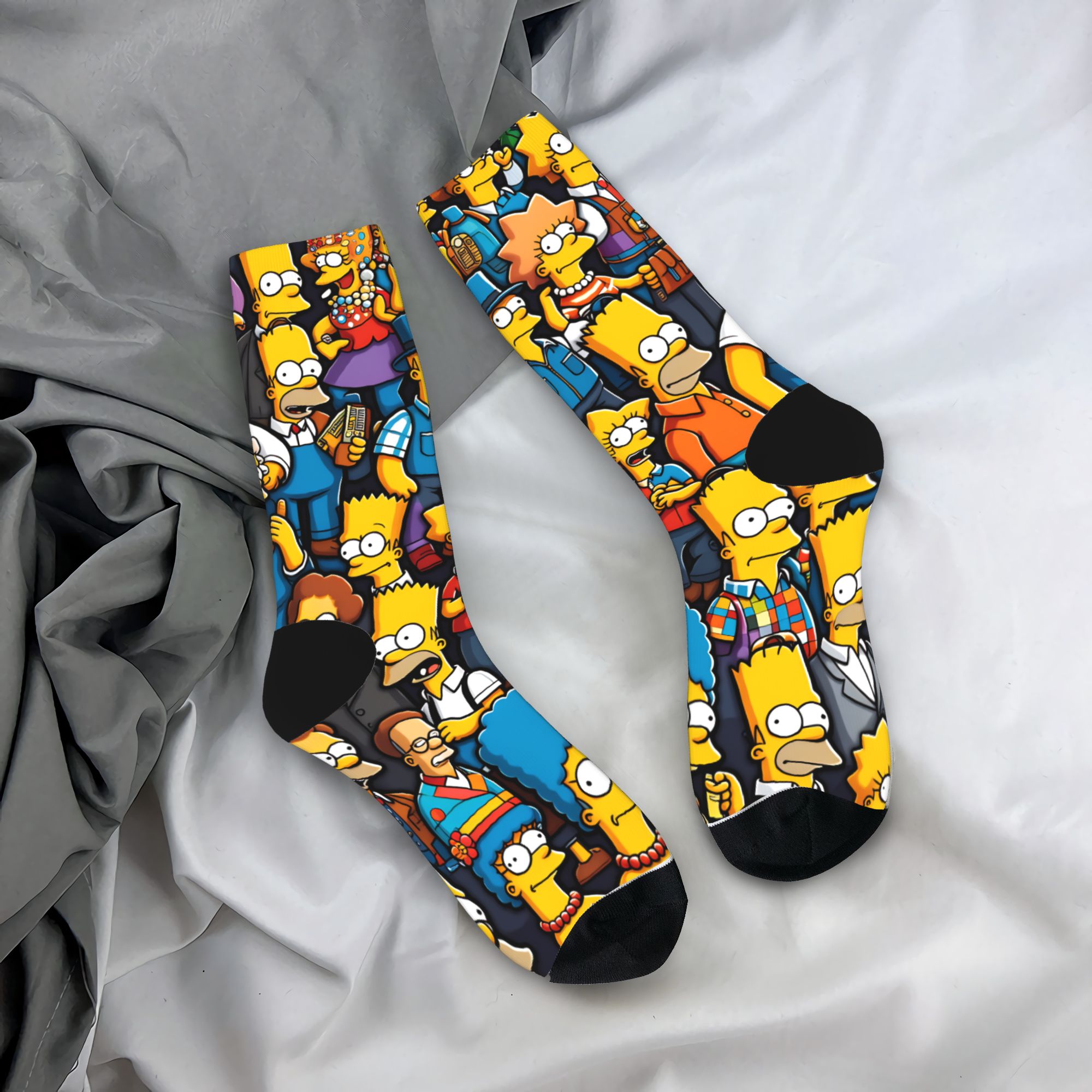 Men'S Fashion Youtube - Kaus Kaki Karakter Kartun Keluarga S-Simpsons