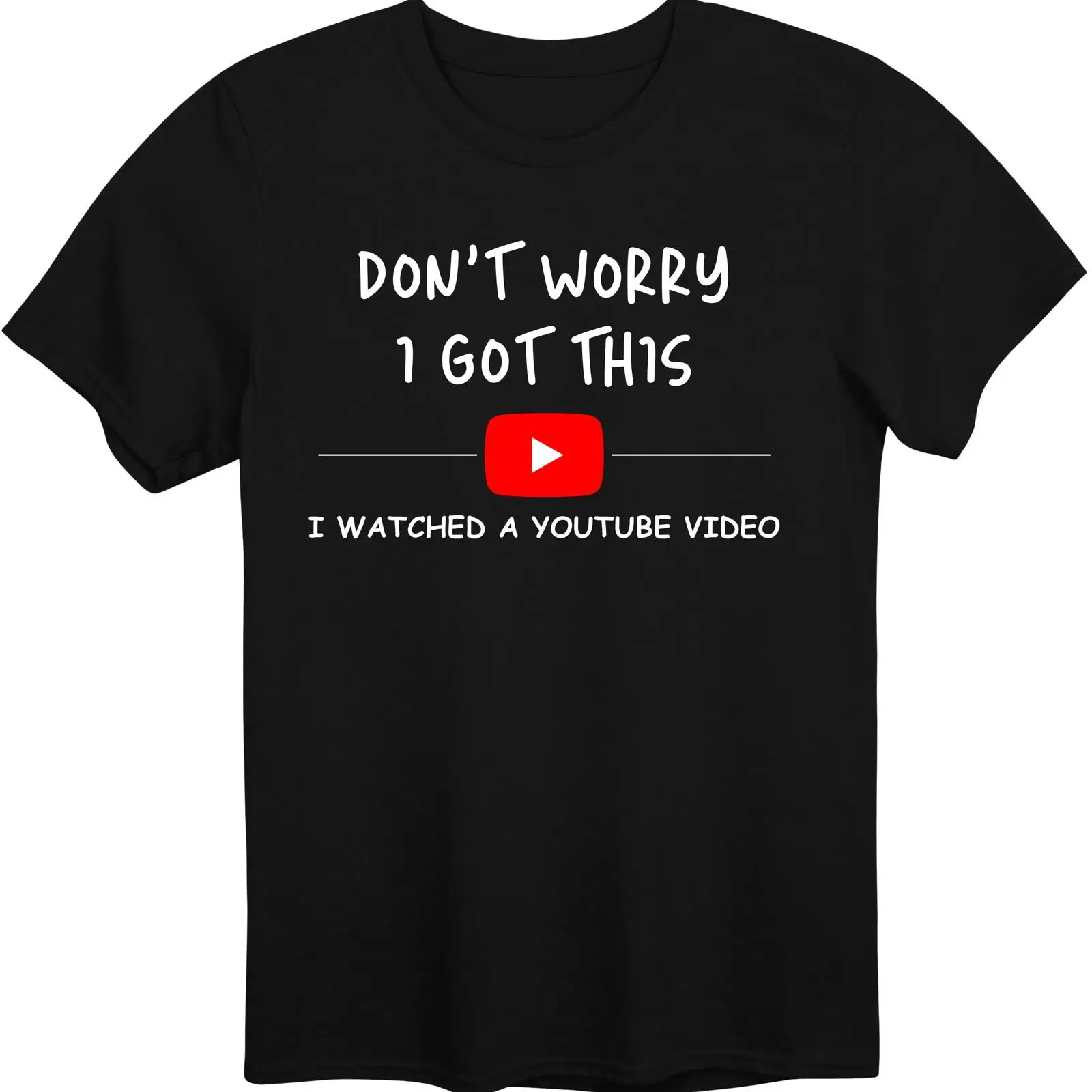 Men'S Fashion Youtube - Kaos Bersertifikasi YouTube Jangan Khawatir Pakaian