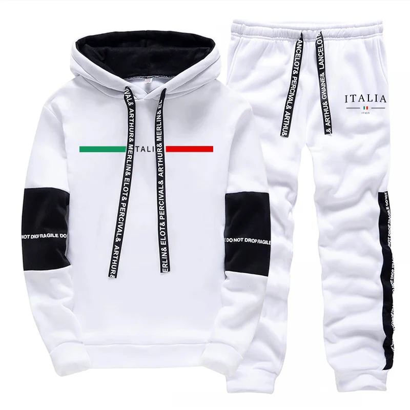 Men'S Fashion Hoodie - Setelan Olahraga Pria Motif Cetak Kasual,