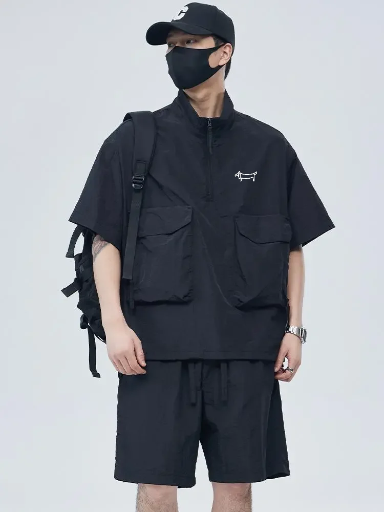 Men'S Fashion Golf Clothing - Set Golf Pria Dua Potong Kemeja