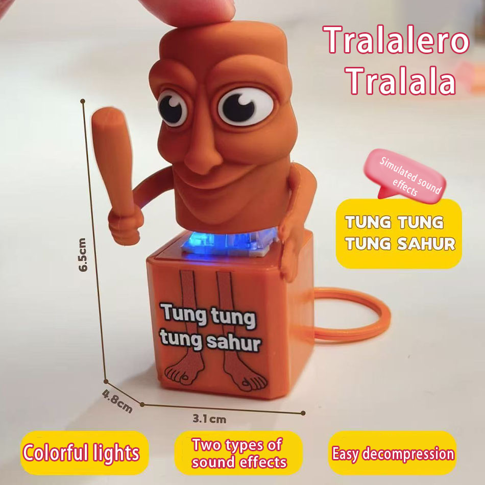 Men Fashion Key - Baru Tralalero Tralala Tungtungtung Tongkat Kayu