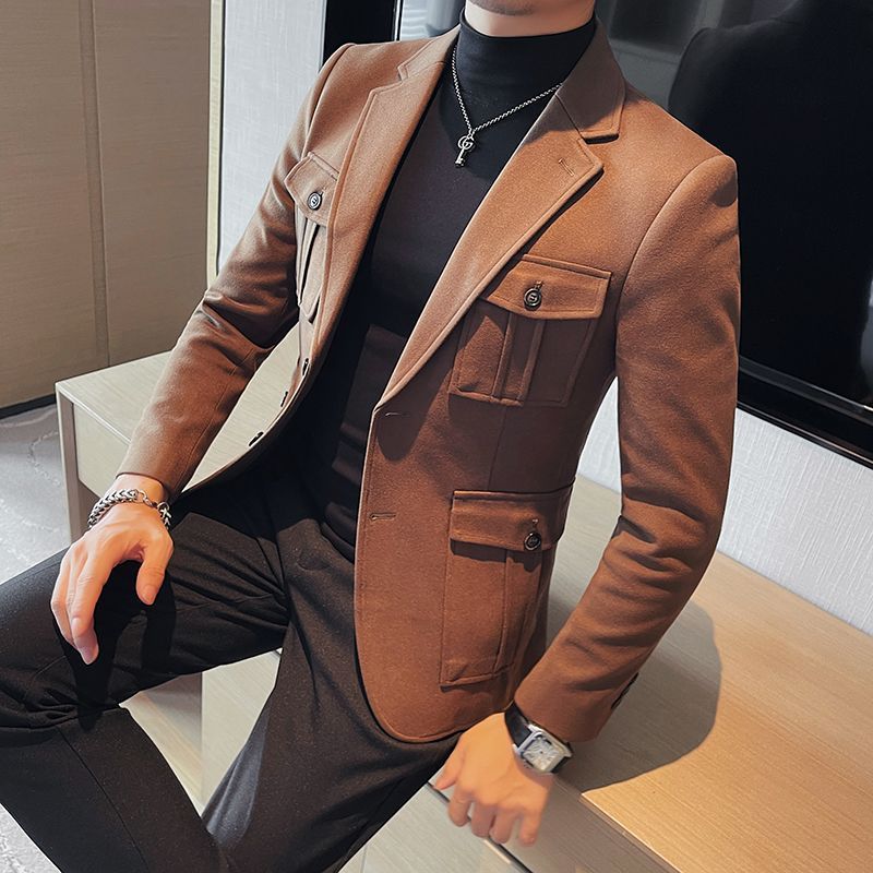 Men'S Fashion Light Jacket - Jaket Setelan Wol Baru Mewah Ringan
