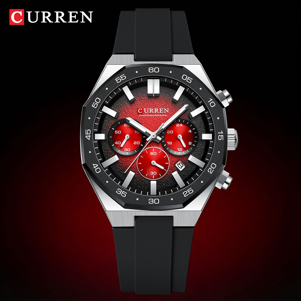 Mens Fashion Watch - CURREN Jam Tangan Olahraga Pria Kasual