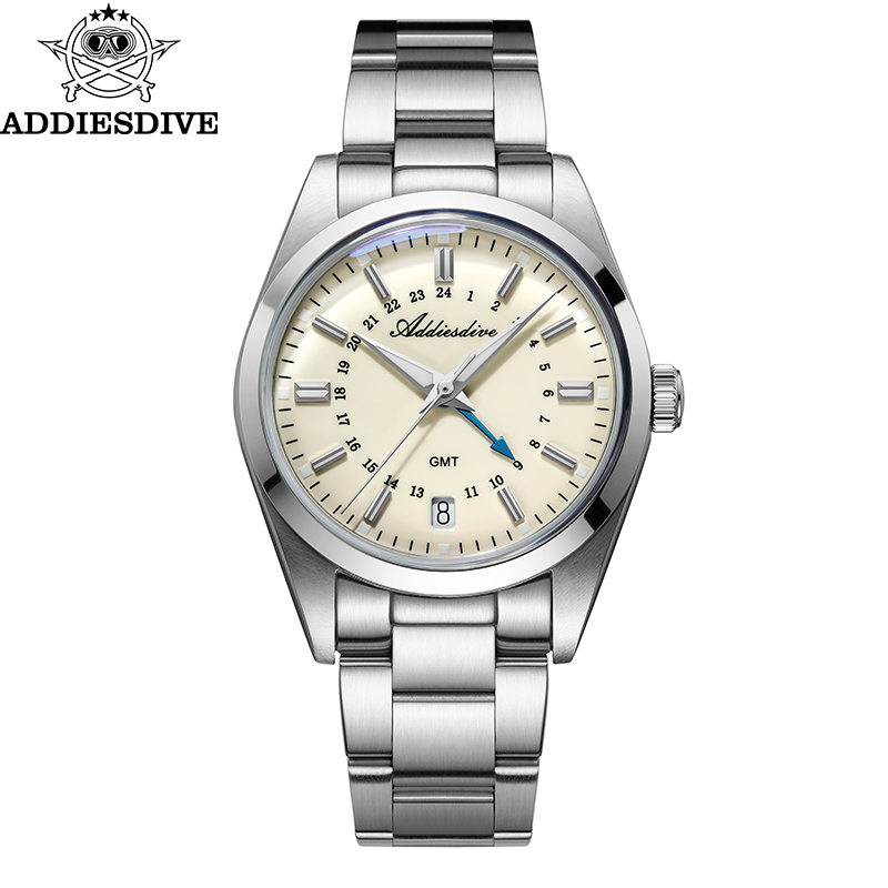 Mens Fashion Watch - ADDIESDIVE Jam Tangan GMT Mewah 36Mm