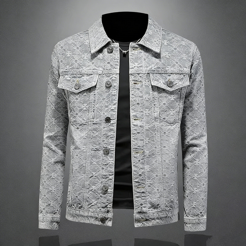 Men'S Fashion Light Jacket - Jaket Denim Warna Terang Gaya Amerika