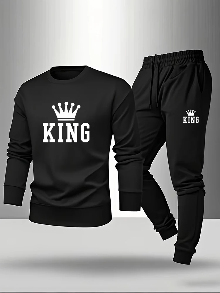 Men Fashion King - King Pringt Kaus Lengan Panjang &