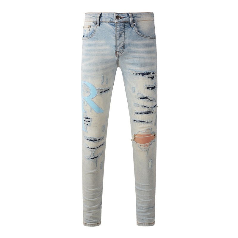 Skinny Jeans Ripped - Celana Jeans Pria Merek Amerika Fashionable,