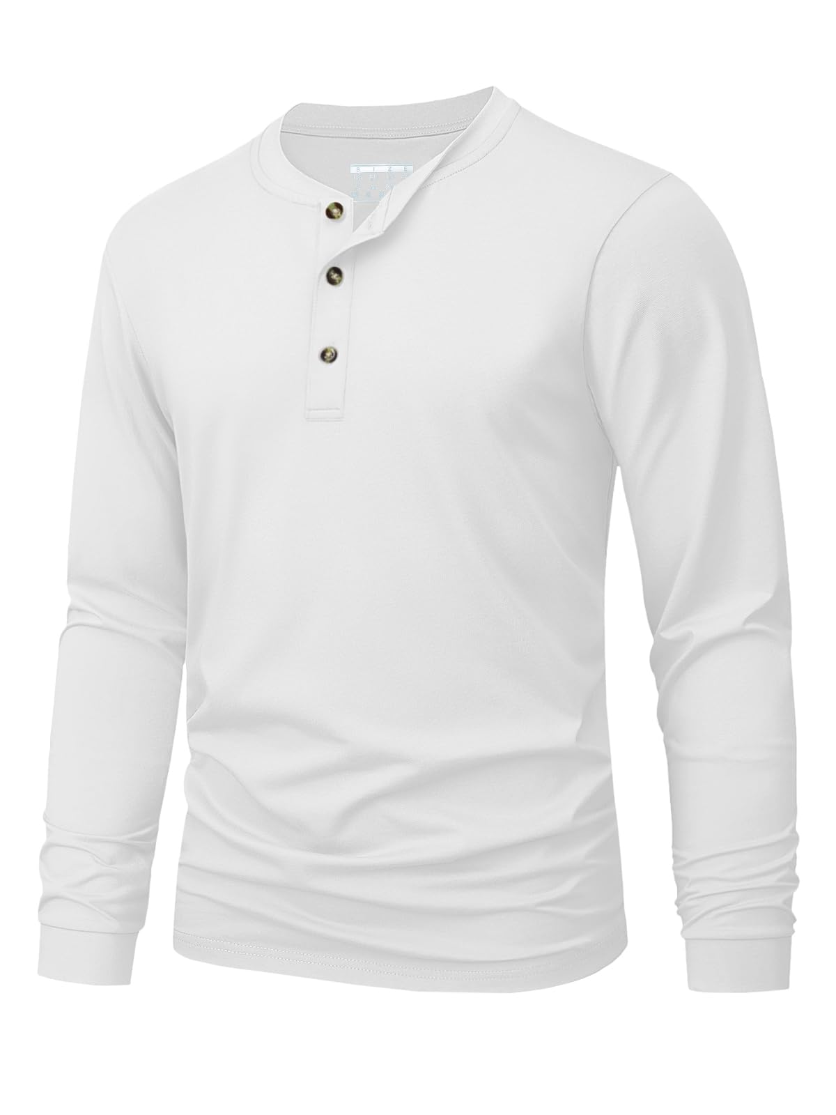 Men'S Fashion Clothing - Kaos Henley Pria Polos Warna Solid,