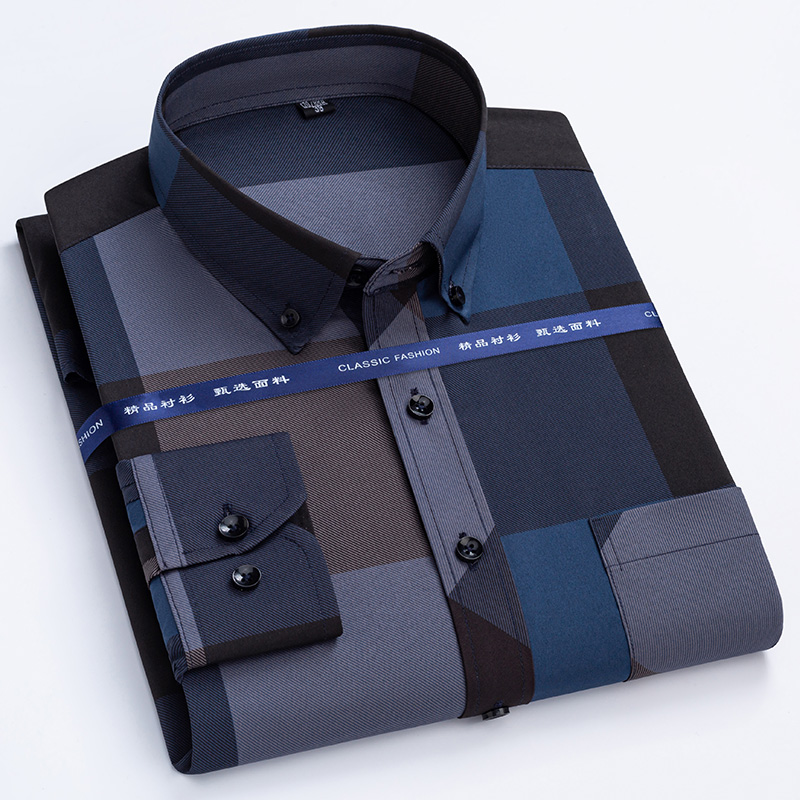 Dress Shirt Non-Iron - Kemeja pria anti-besi, baju bisnis kasual