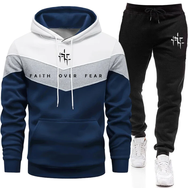 Faith Over Fear Setelan Olahra - Men'S Fashion Hoodie ulasan dan harga
