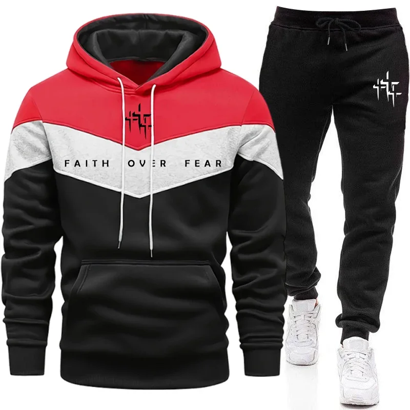 Faith Over Fear Setelan Olahra - Men'S Fashion Hoodie ulasan dan harga