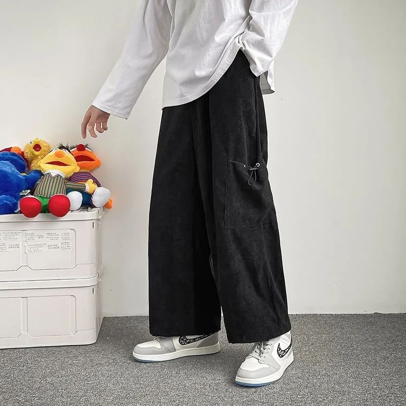 Celana Cargo Pria Model Wide L - Men Fashion Korean Style ulasan dan harga