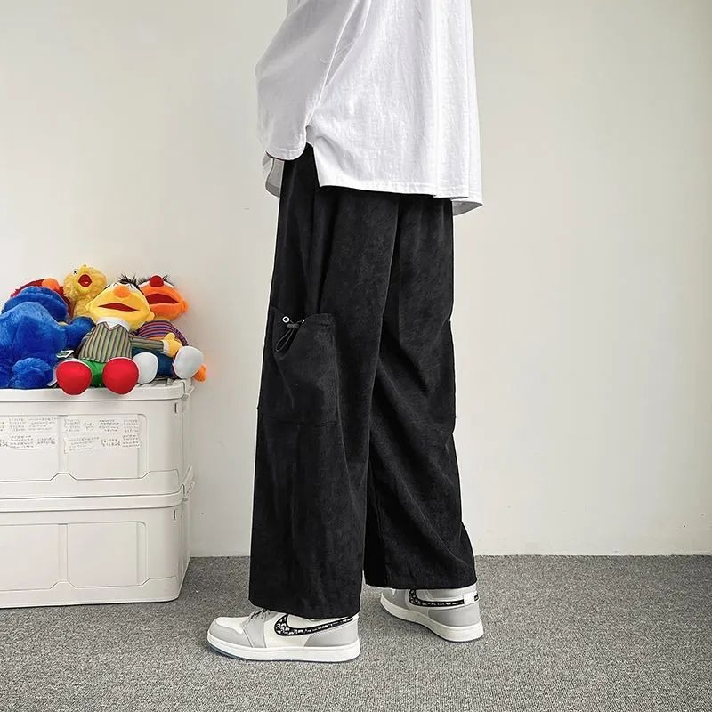 Celana Cargo Pria Model Wide L - Men Fashion Korean Style ulasan dan harga