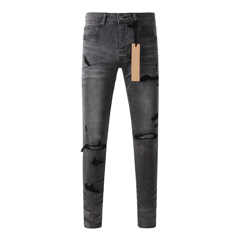 Celana Jeans Pria High Street  - Skinny Jeans Ripped ulasan dan harga