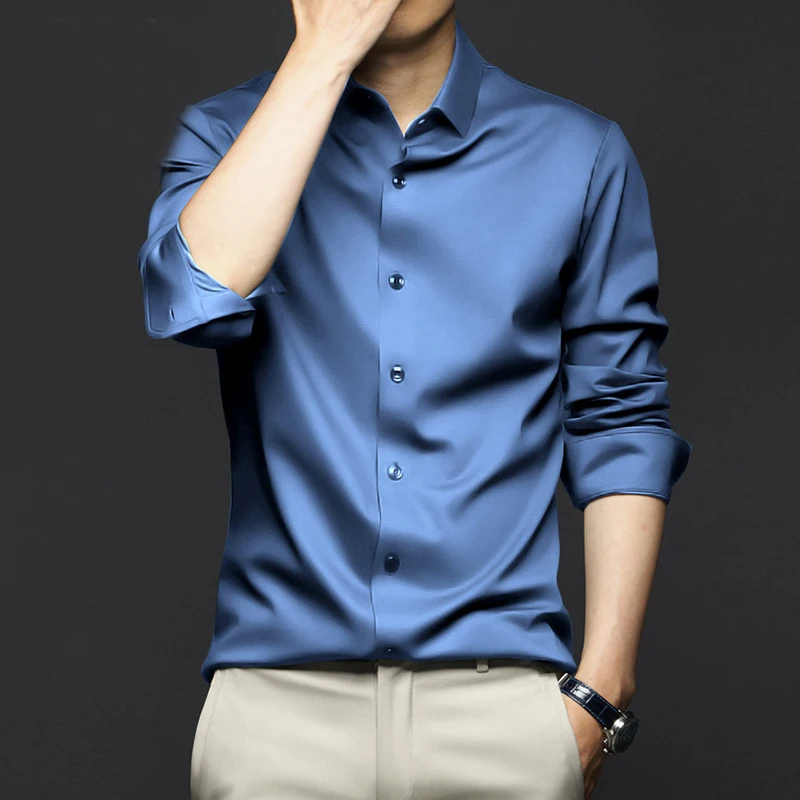 Baju Pria besar 5XL, Baju Pria - Dress Shirt Non-Iron ulasan dan harga