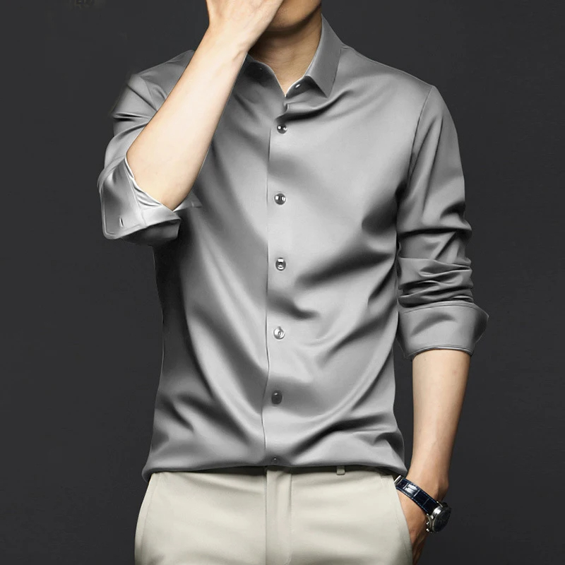 Baju Pria besar 5XL, Baju Pria - Dress Shirt Non-Iron ulasan dan harga