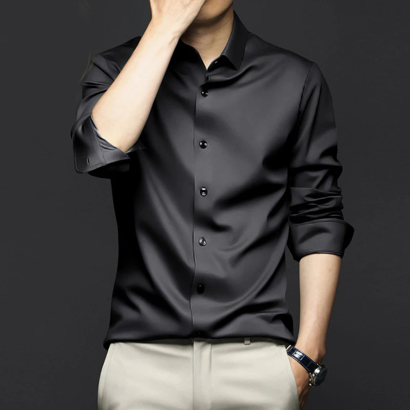 Baju Pria besar 5XL, Baju Pria - Dress Shirt Non-Iron ulasan dan harga