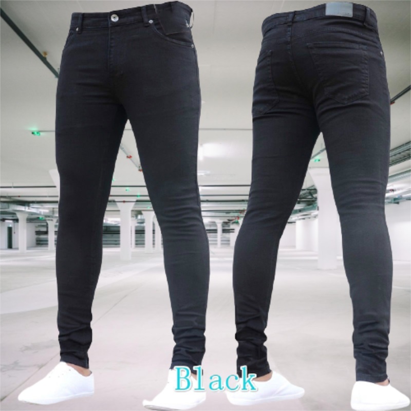 Celana panjang jins ketat pria - Skinny Jeans Ripped ulasan dan harga