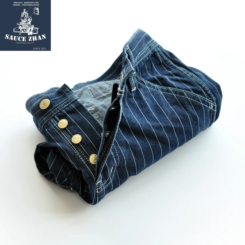Saucezhan Jeans Bergaris Pria  - Skinny Jeans Ripped ulasan dan harga
