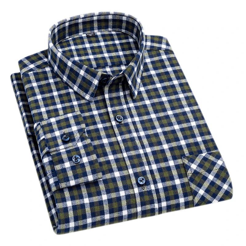Kemeja Kotak-kotak Flanel Baru - Dress Shirt Non-Iron ulasan dan harga