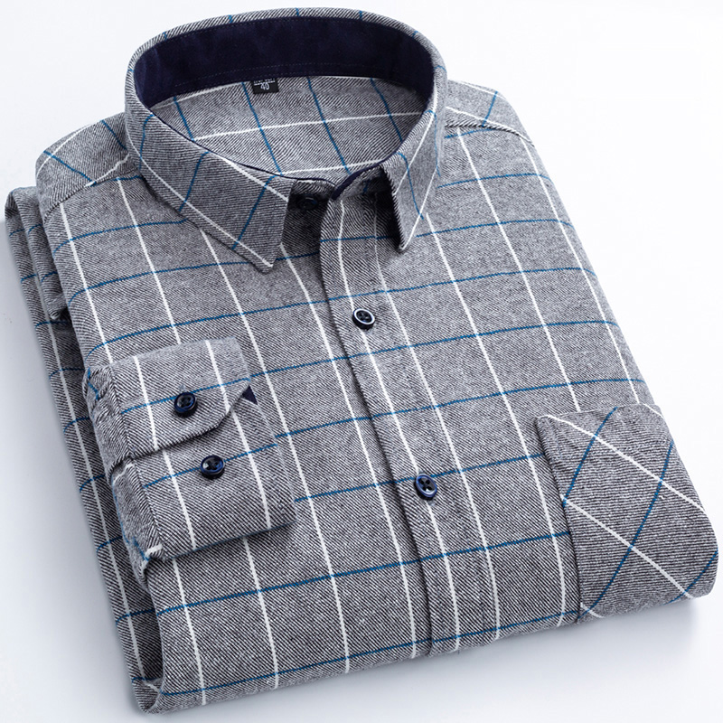 Kemeja Kotak-kotak Flanel Baru - Dress Shirt Non-Iron ulasan dan harga