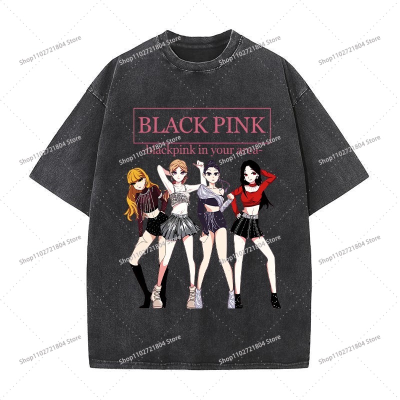 Kaus Fashion Retro BlackPink u - Men Fashion Korean Style ulasan dan harga