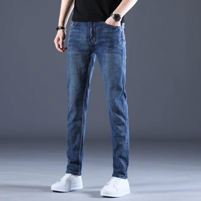 Celana Jeans Denim Pria 2026 C - Skinny Jeans Ripped ulasan dan harga