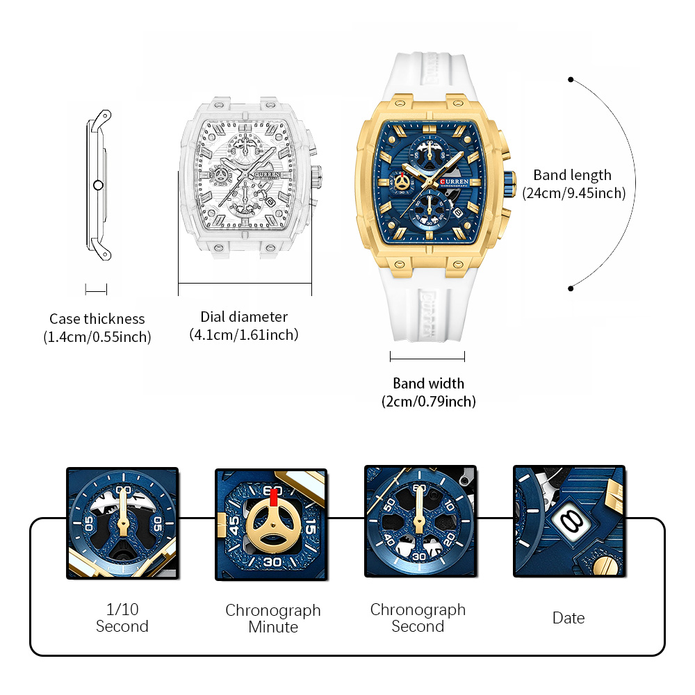 Jam Tangan Mewah Vintage CURRE - Mens Fashion Watch ulasan dan harga