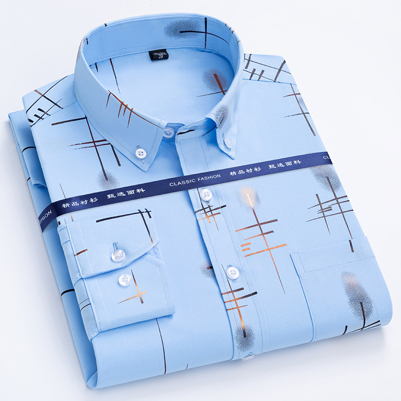 Kemeja kotak-kotak untuk pria, - Dress Shirt Non-Iron ulasan dan harga