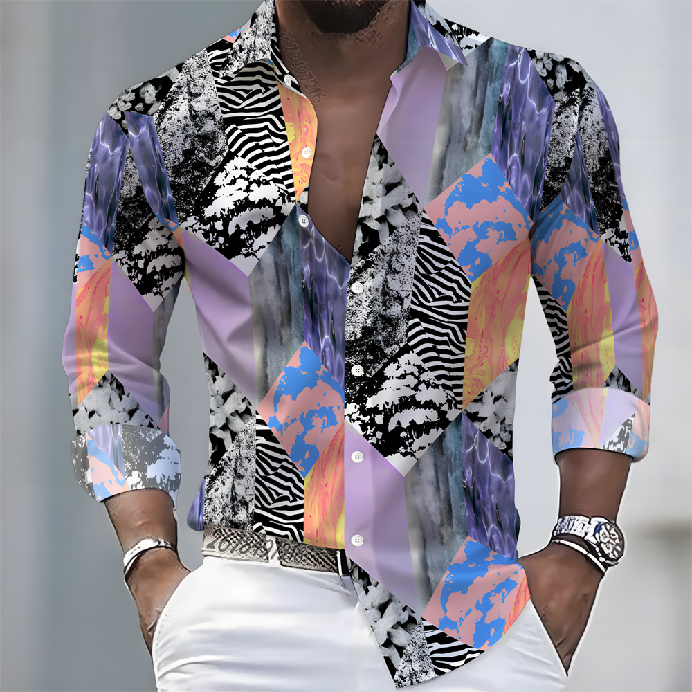 Kemeja Pria Lengan Panjang Mot - Mens Fashion Casual Outfits ulasan dan harga