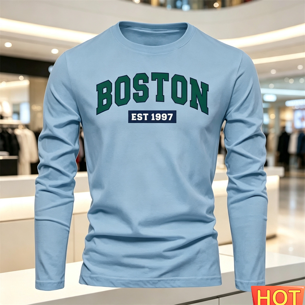 Kaos Lengan Panjang Pria Musim - Men'S Fashion Clothing ulasan dan harga