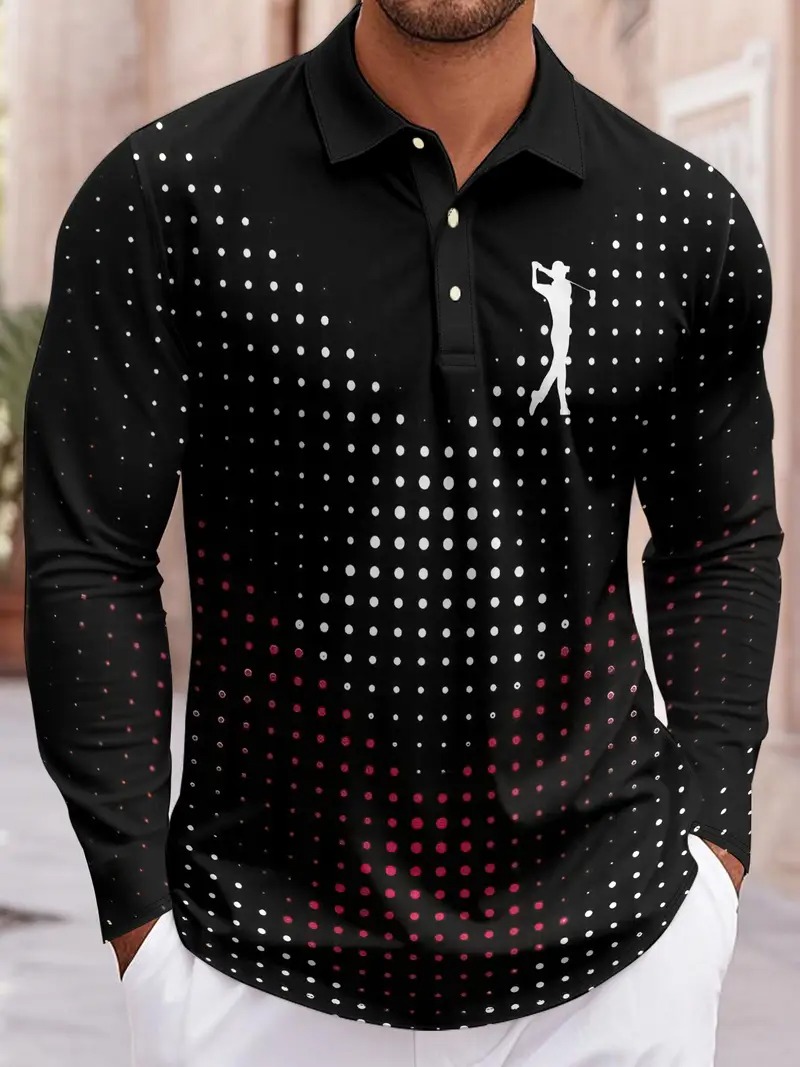 Kemeja Polo Lengan Panjang Pri - Men'S Fashion Golf Clothing ulasan dan harga