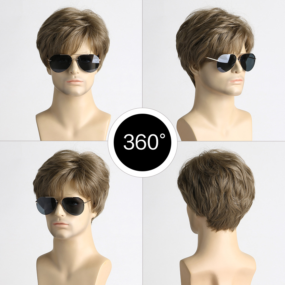 Wig Coklat Pendek Sintetis unt - Men'S Fashion Looks 2026 ulasan dan harga