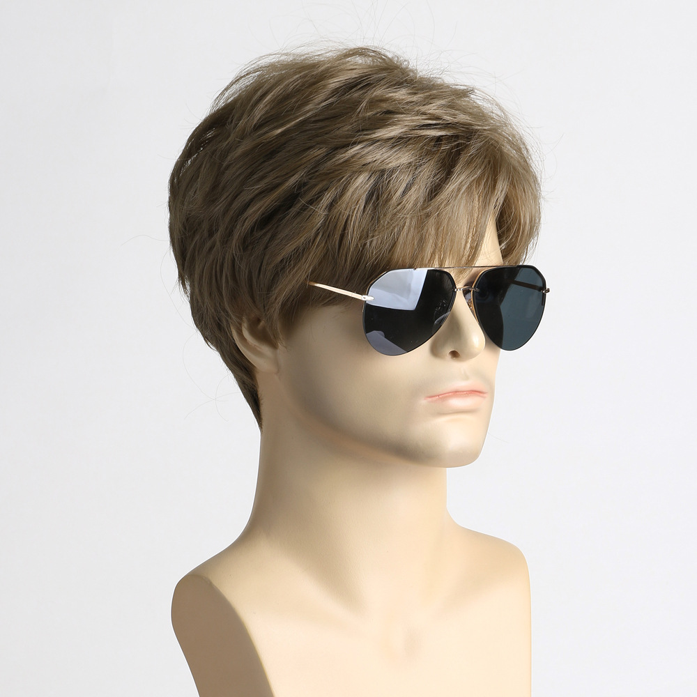 Wig Coklat Pendek Sintetis unt - Men'S Fashion Looks 2026 ulasan dan harga