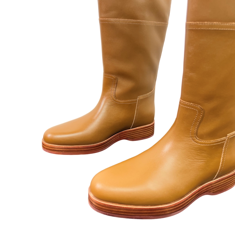 Sepatu Bot Kulit Merah – Tampi - Men Fashion Korean Style ulasan dan harga
