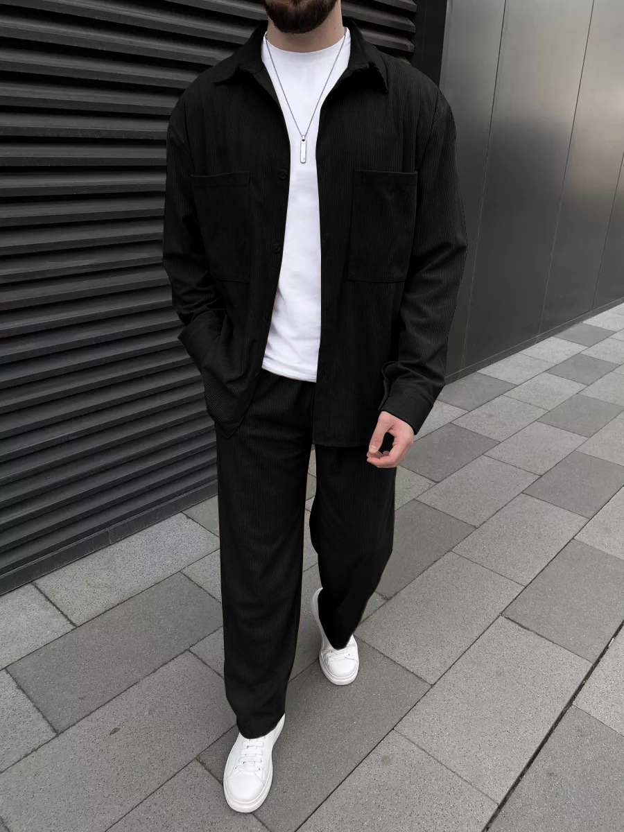 Setelan corduroy pria dua poto - Mens Fashion Casual Outfits ulasan dan harga
