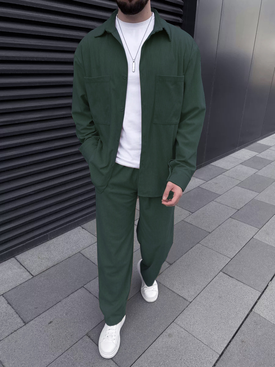 Setelan corduroy pria dua poto - Mens Fashion Casual Outfits ulasan dan harga