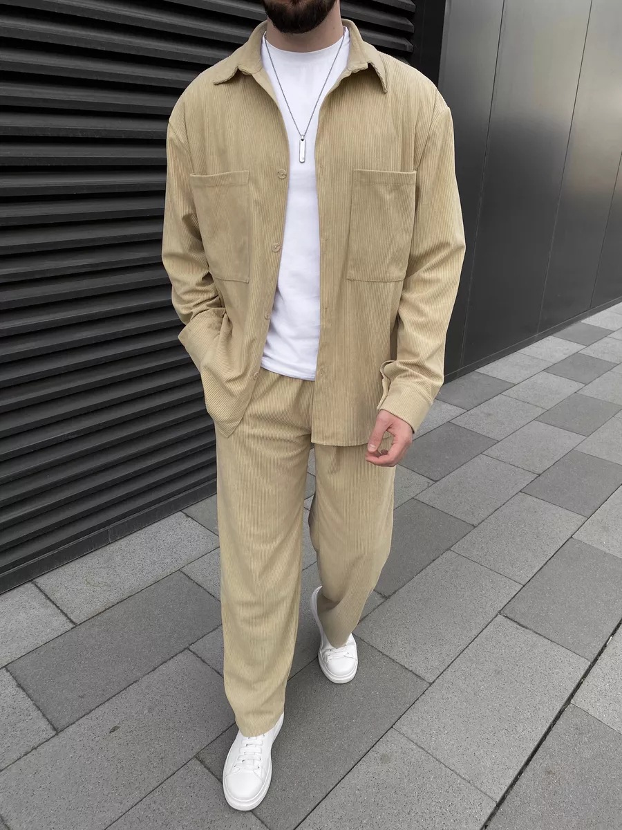 Setelan corduroy pria dua poto - Mens Fashion Casual Outfits ulasan dan harga