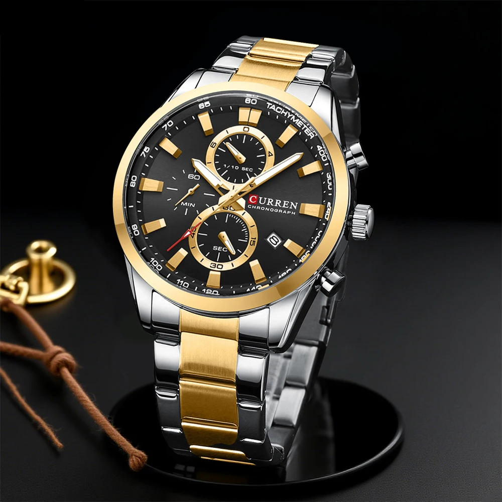 CURREN Jam Tangan Olahraga Chr - Mens Fashion Watch ulasan dan harga