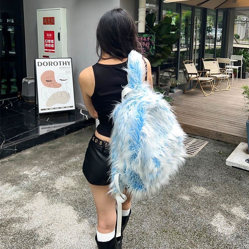 JIAERDI Ransel Bulu Panjang Bi - Mens Fashion Blog ulasan dan harga