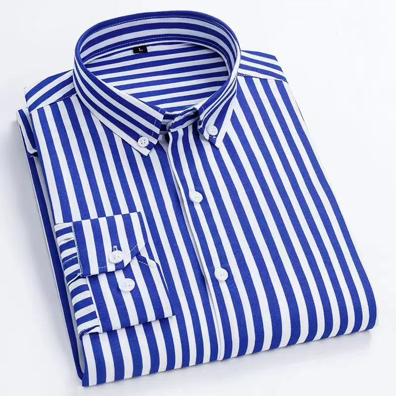 Kemeja lengan panjang bergaris - Dress Shirt Non-Iron ulasan dan harga