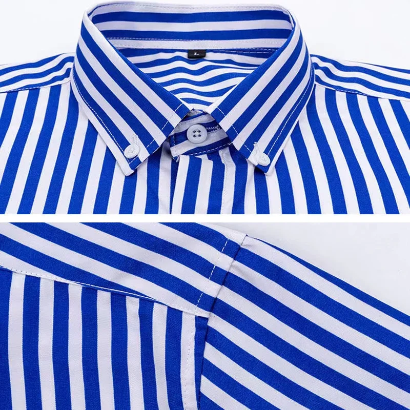 Kemeja lengan panjang bergaris - Dress Shirt Non-Iron ulasan dan harga